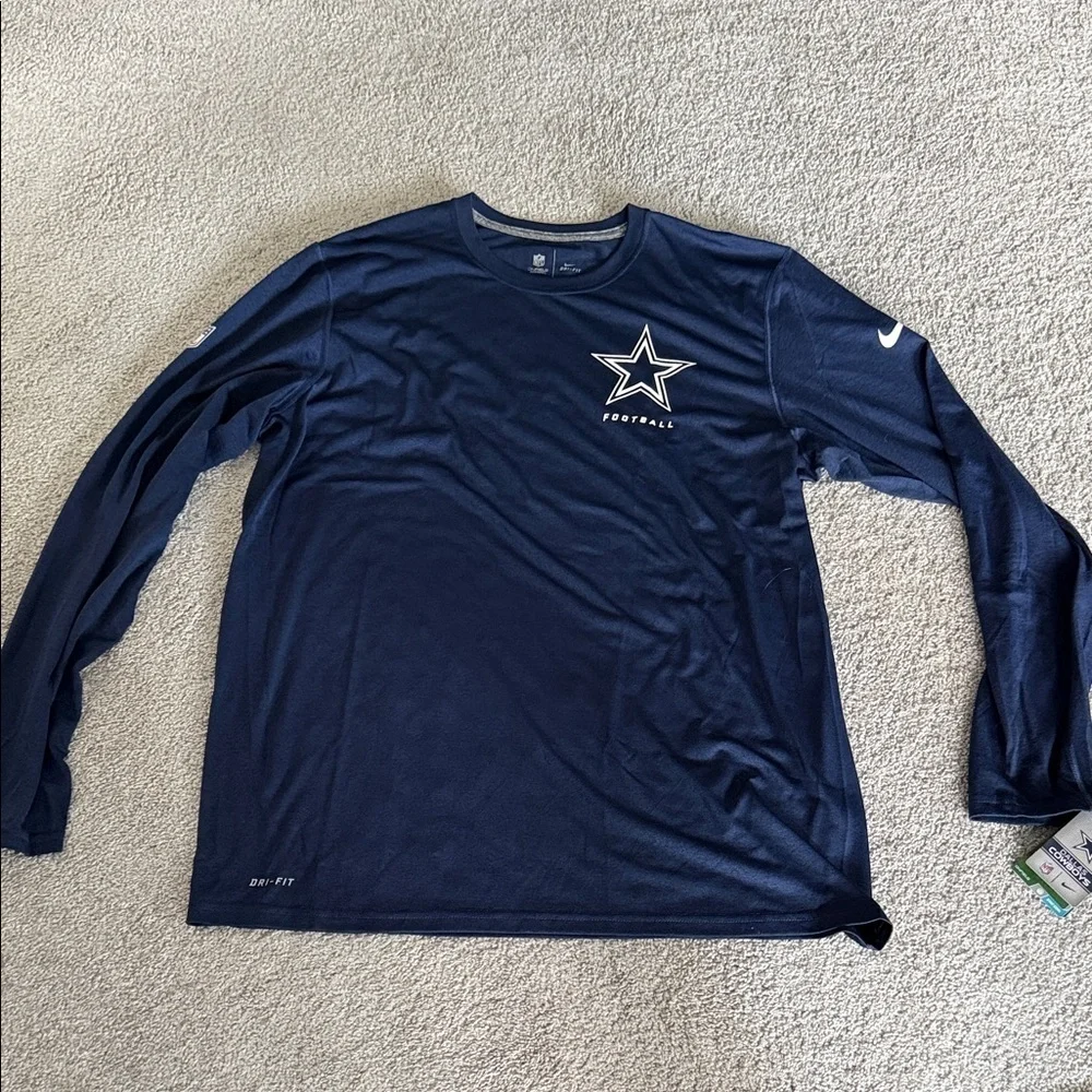 Nike Navy Long Sleeve Shirt with Star Emblem